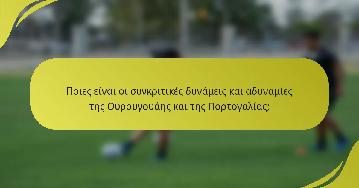 Ποιες είναι οι συγκριτικές δυνάμεις και αδυναμίες της Ουρουγουάης και της Πορτογαλίας;